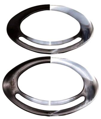 Angel Çanta Aksesuar Akrilik Görünümlü Plastik Çanta Sapı Siyah Beyaz Tonlu - 1