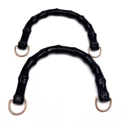 Angel Çanta Aksesuar Akrilik Görünümlü Plastik Çanta Sapı Siyah Renk - 1