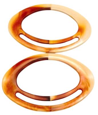 Angel Çanta Aksesuar Akrilik Görünümlü Plastik Çanta Sapı Taba Bej Tonlu - 1