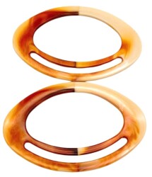 Angel Çanta Aksesuar Akrilik Görünümlü Plastik Çanta Sapı Taba Bej Tonlu - Angel Çanta Aksesuar