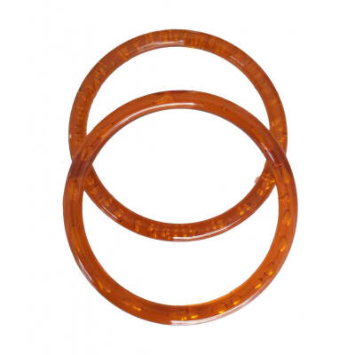 Angel Çanta Aksesuar Akrilik Görünümlü Plastik Çanta Sapı Turuncu - 1