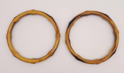 Angel Çanta Aksesuar Bambu Görünümlü 11 cm Çapında Plastik Çift Sap - 2