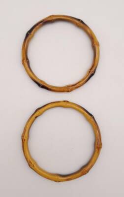 Angel Çanta Aksesuar Bambu Görünümlü 11 cm Çapında Plastik Çift Sap - 3