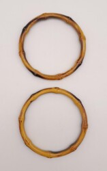 Angel Çanta Aksesuar Bambu Görünümlü 11 cm Çapında Plastik Çift Sap - 3