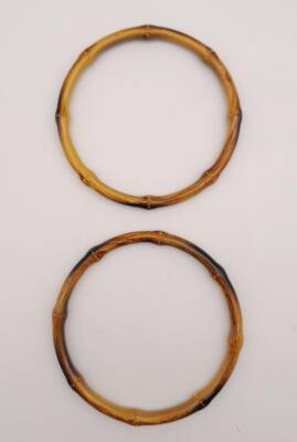 Angel Çanta Aksesuar Bambu Görünümlü 13 cm Çapında Plastik Çift Sap - 3