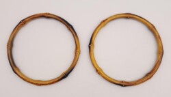 Angel Çanta Aksesuar Bambu Görünümlü 13 cm Çapında Plastik Çift Sap - 2