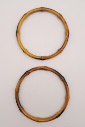 Angel Çanta Aksesuar Bambu Görünümlü 13 cm Çapında Plastik Çift Sap - 3