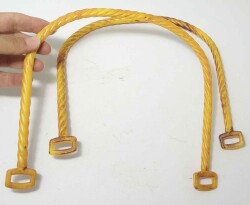 Angel Çanta Aksesuar Bambu Görünümlü Plastik Çanta Sapı - Angel Çanta Aksesuar