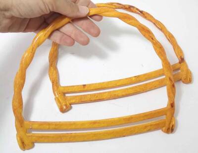 Angel Çanta Aksesuar Bambu Görünümlü Plastik Çanta Sapı - 1