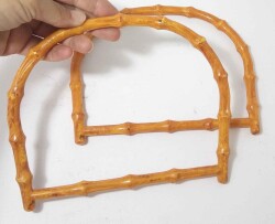 Angel Çanta Aksesuar Bambu Görünümlü Plastik Çanta Sapı - Angel Çanta Aksesuar