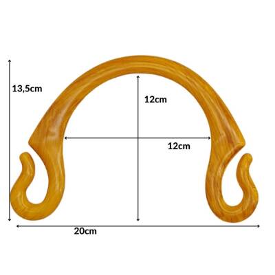 Angel Çanta Aksesuar Bambu Görünümlü Plastik Çanta Sapı No:28 Açık Renk - 4