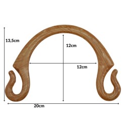 Angel Çanta Aksesuar Bambu Görünümlü Plastik Çanta Sapı No:28 Koyu Renk - 4