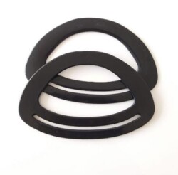 Angel Çanta Aksesuar Bambu Görünümlü Plastik Çanta Sapı Siyah Renk A13 - Angel Çanta Aksesuar