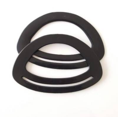 Angel Çanta Aksesuar Bambu Görünümlü Plastik Çanta Sapı Siyah Renk A13 - 1