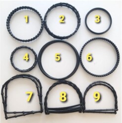 Angel Çanta Aksesuar Bambu Görünümlü Plastik Çanta Sapı Siyah Renk A2 - 2