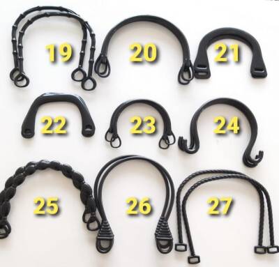 Angel Çanta Aksesuar Bambu Görünümlü Plastik Çanta Sapı Siyah Renk A2 - 4