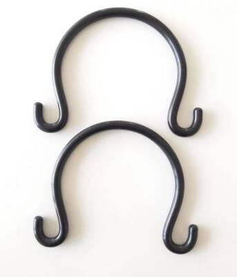 Angel Çanta Aksesuar Bambu Görünümlü Plastik Çanta Sapı Siyah Renk A24 - 1