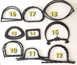 Angel Çanta Aksesuar Bambu Görünümlü Plastik Çanta Sapı Siyah Renk A24 - 3