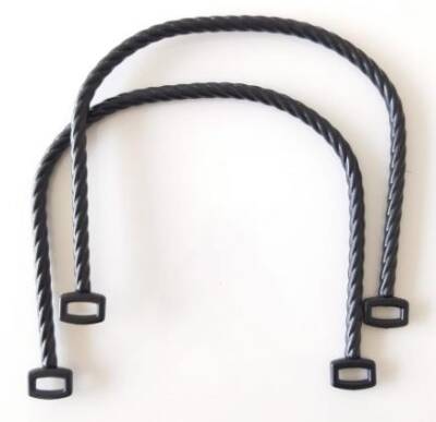 Angel Çanta Aksesuar Bambu Görünümlü Plastik Çanta Sapı Siyah Renk A27 - 1