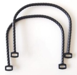 Angel Çanta Aksesuar Bambu Görünümlü Plastik Çanta Sapı Siyah Renk A27 - Angel Çanta Aksesuar