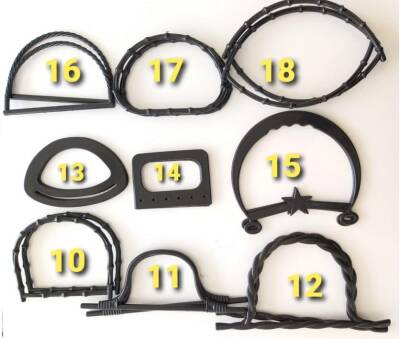 Angel Çanta Aksesuar Bambu Görünümlü Plastik Çanta Sapı Siyah Renk A3 - 3