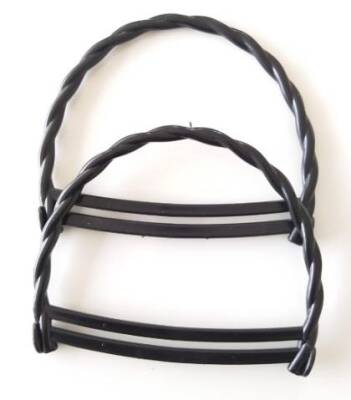 Angel Çanta Aksesuar Bambu Görünümlü Plastik Çanta Sapı Siyah Renk A8 - 1