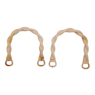 Angel Çanta Aksesuar Burgu Model Akrilik Görünümlü Plastik Çanta Sapı Bej Renk - 3