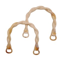 Angel Çanta Aksesuar Burgu Model Akrilik Görünümlü Plastik Çanta Sapı Bej Renk - Angel Çanta Aksesuar