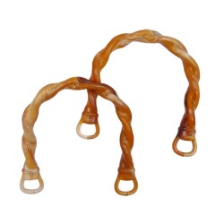 Angel Çanta Aksesuar Burgu Model Akrilik Görünümlü Plastik Çanta Sapı Taba Renk - Angel Çanta Aksesuar