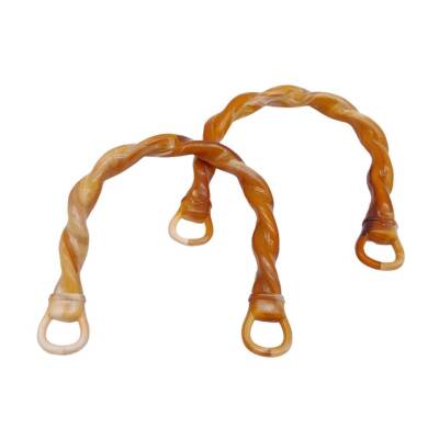 Angel Çanta Aksesuar Burgu Model Akrilik Görünümlü Plastik Çanta Sapı Taba Renk - 2