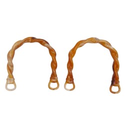 Angel Çanta Aksesuar Burgu Model Akrilik Görünümlü Plastik Çanta Sapı Taba Renk - 3