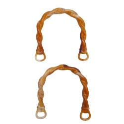 Angel Çanta Aksesuar Burgu Model Akrilik Görünümlü Plastik Çanta Sapı Taba Renk - 4