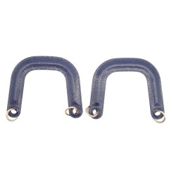 Angel Çanta Aksesuar Yaylı Halkalı Akrilik Görünümlü Plastik Çanta Sapı Lacivert Renk Light Gold Metalli - 4