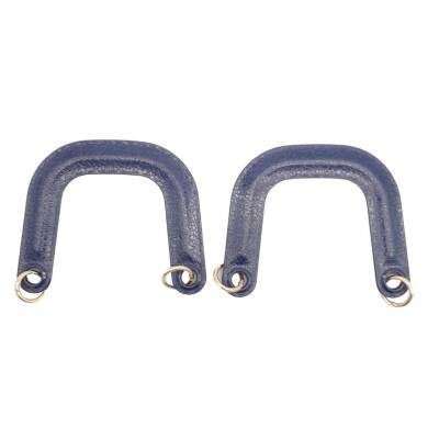 Angel Çanta Aksesuar Yaylı Halkalı Akrilik Görünümlü Plastik Çanta Sapı Lacivert Renk Light Gold Metalli - 4