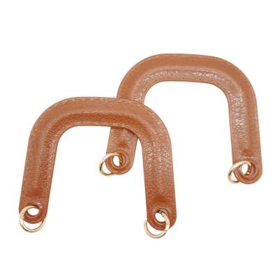 Angel Çanta Aksesuar Yaylı Halkalı Akrilik Görünümlü Plastik Çanta Sapı Taba Renk Light Gold Metalli - 1