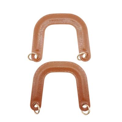 Angel Çanta Aksesuar Yaylı Halkalı Akrilik Görünümlü Plastik Çanta Sapı Taba Renk Light Gold Metalli - 3