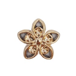 Angel Çanta Aksesuar Plastik Çiçek Model Süs Light Gold Renk - Angel Çanta Aksesuar