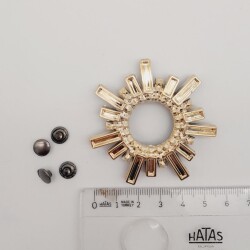 Angel Çanta Aksesuar Plastik Güneş Model Süs Light Gold Renk - 4