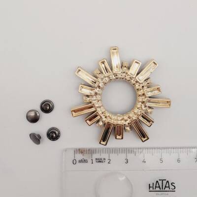 Angel Çanta Aksesuar Plastik Güneş Model Süs Light Gold Renk - 4