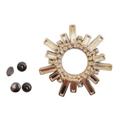 Angel Çanta Aksesuar Plastik Güneş Model Süs Light Gold Renk - 2