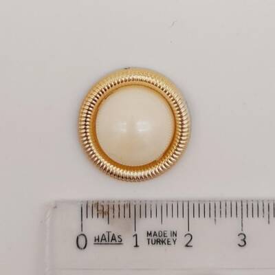 Angel Çanta Aksesuar Plastik İnci Model Süs Light Gold Renk - 4