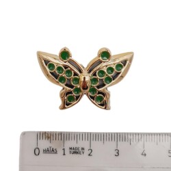 Angel Çanta Aksesuar Plastik Kelebek Süs Light Gold Renk - 5