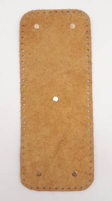 Angel Çanta Aksesuar Gerçek Deri Açık Taba 30x12 cm Dikdörtgen Light Gold Metalli Çanta Tabanı - 3