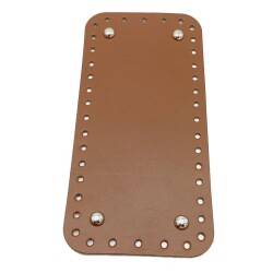 Angel Çanta Aksesuar Gerçek Deri Sütlü Kahve 25X12 cm Dikdörtgen Gümüş Metalli Çanta Tabanı - Angel Çanta Aksesuar