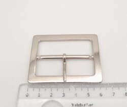 Angel Çanta Aksesuar Gümüş Renk 5 Cm Dikdörtgen Çanta Tokası - 3