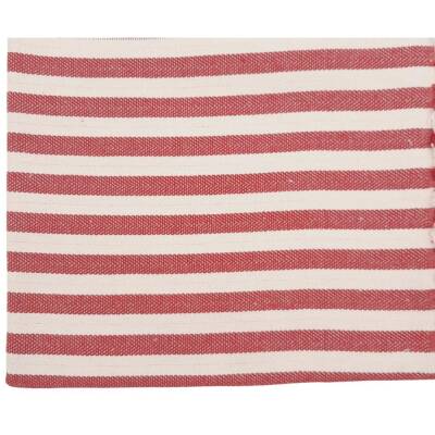 Angel Çanta Aksesuar Balıksırtı Kırmızı Çizgili Keten Çanta Yapım Kumaşı - 1