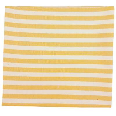 Angel Çanta Aksesuar Balıksırtı Sarı Çizgili Keten Çanta Yapım Kumaşı - 1