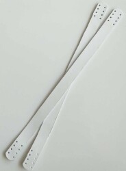 Angel Çanta Aksesuar 35X2 Cm Gerçek Deri Çift Sap Beyaz - Angel Çanta Aksesuar