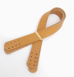 Angel Çanta Aksesuar 35X2 Cm Gerçek Deri Çift Sap Açık Taba Renk - 3