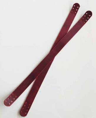 Angel Çanta Aksesuar 35X2 Cm Gerçek Deri Çift Sap Crazy Oil Kırmızı - 2